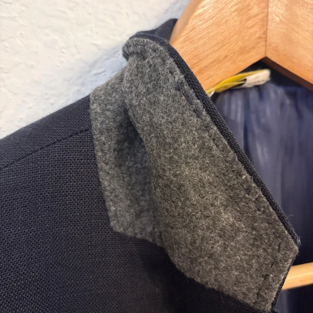 Murano Linen Blazer Mens S 38 Baird McNutt Classic Navy Blue Slim Summer Wedding